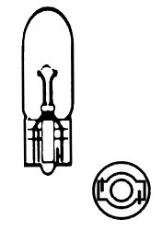 žárovka 12V  1,2W T5 celoskleněná