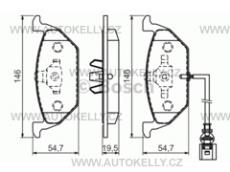 Brzdové destičky, sada VW Golf Wariant BOSCH