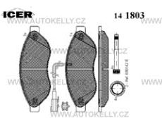 destičky Citroen Jumper 06- přední ICER 141803