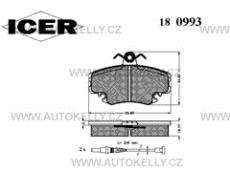 brzdové destičky Dacia Solenza IC180993