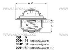 Termostat Škoda 105/120 WAHLER