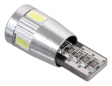 Žárovka 6 SMD LED12VT10 s rezis. CAN-BUS bíla SB1