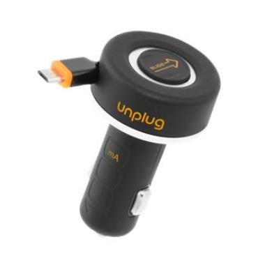 UnPlug Dual navíjecí autodobíječ 1A micro USB kone