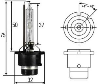 xenon D2S 12V 35W P32D-2 náhradní výbojka GE