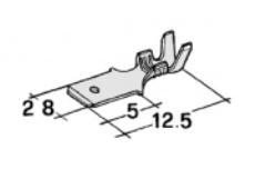 konektor rozvaděč  6,3mm červený  P20