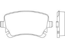 brzdové destičky VW T5 1,9TDi 77kW Textar zadní