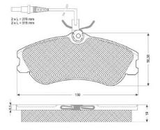 brzdové destičky Citroen Xsara, sada