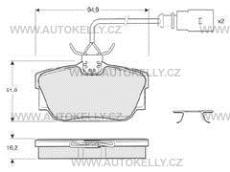 Brzdové destičky VW Transporter T5, sada