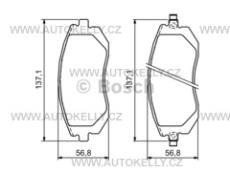Sada brzd. destiček Subaru BOSCH 