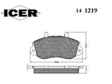 Brzdové destičky Opel Movano 1,9 TDi sada E ICER P