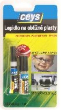 lepidlo na obtížné plasty Ceys 3g+4ml