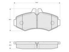 Brzdové destičky Mercedes Vito 2,0 sada