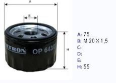 filtr Renault/Opel Filtron OP 643/3 olejový