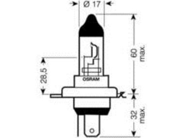 Žárovka PHILIPS H4 12V 60/55W P43t-38 Eco Vision