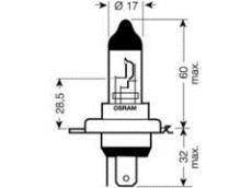 Žárovka H4 12V 60/55W Bilux Osram  R46